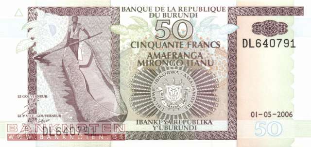 Burundi - 50  Francs (#036f_UNC)
