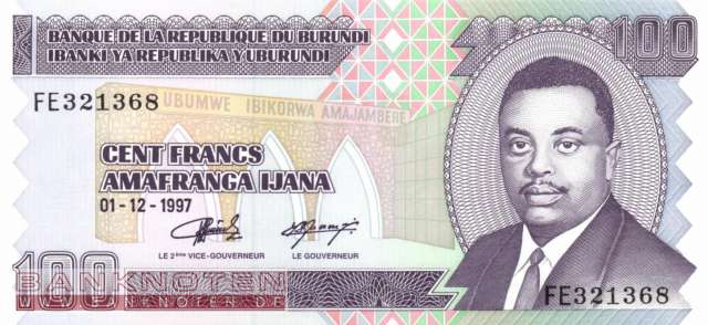Burundi - 100  Francs (#037b_UNC)