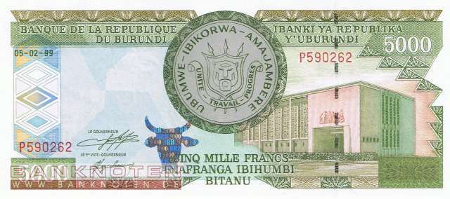 Burundi - 5.000  Francs (#042a_UNC)
