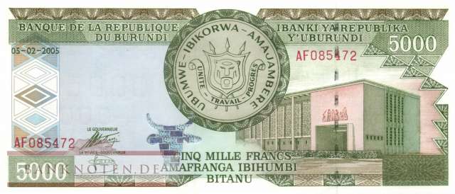 Burundi - 5.000  Francs (#042c_UNC)