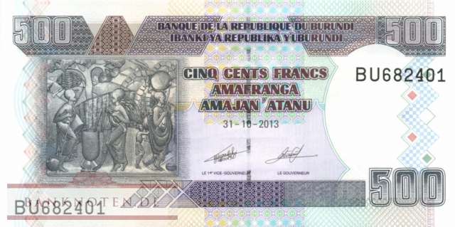 Burundi - 500  Francs (#045c_UNC)