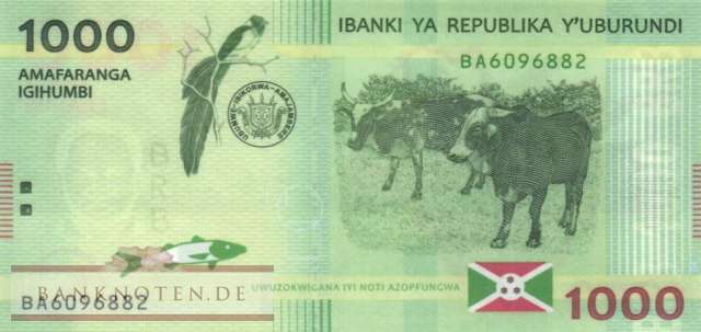 Burundi - 1.000  Francs (#051a_UNC)