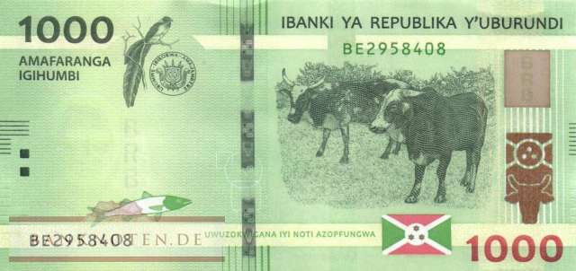 Burundi - 1.000  Francs (#051b_UNC)