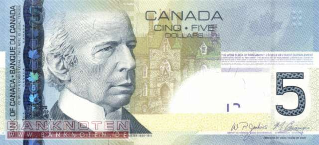 Kanada - 5  Dollars (#101Ab_UNC)