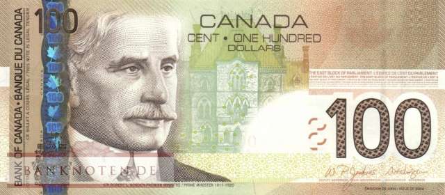 Canada - 100  Dollars (#105b_UNC)