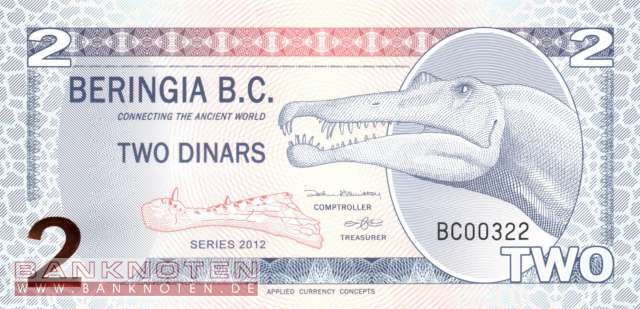Beringia B.C. - 2  Dinars - Privatausgabe (#913_UNC)