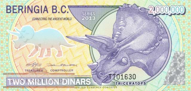 Beringia B.C. - 2 Millionen Dinars - Privatausgabe (#915_UNC)