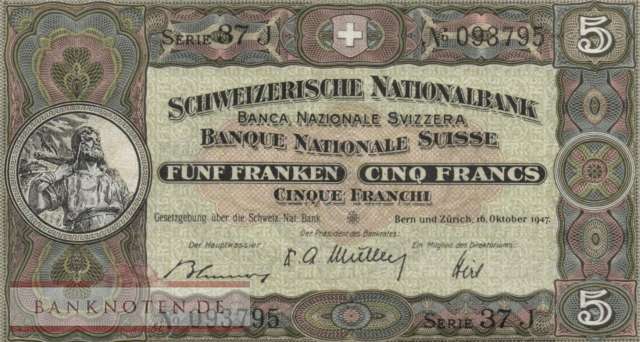 Schweiz - 5  Franken (#011m-U31_UNC)