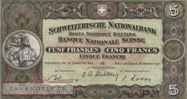 Schweiz - 5  Franken (#011m-U32_UNC)