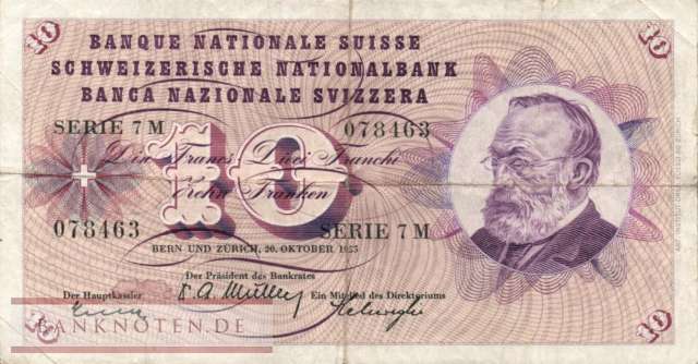Switzerland - 10  Franken (#045b-U34_F)
