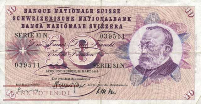 Schweiz - 10  Franken (#045h-U41_F)