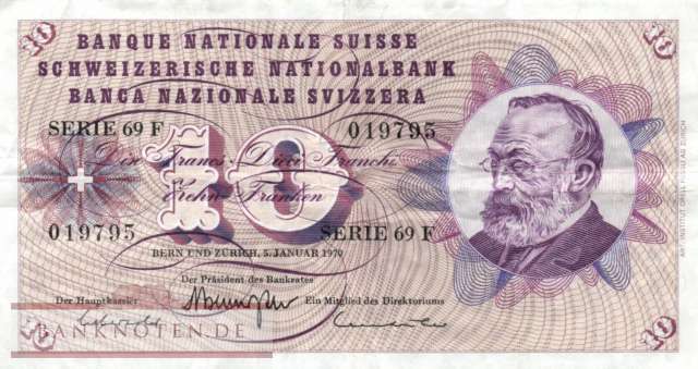 Schweiz - 10  Franken (#045p-U45_VF)