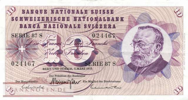 Schweiz - 10  Franken (#045s-U45_VF)