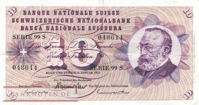 Switzerland - 10  Franken (#045u-U45_VF)