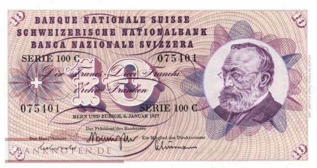Schweiz - 10  Franken (#045u-U46_UNC)