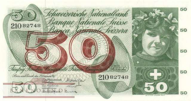 Schweiz - 50  Franken (#048e-U40_UNC)