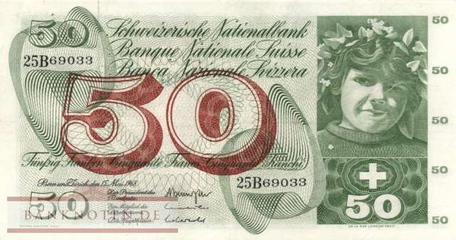 Switzerland - 50  Franken (#048h-U45_VF)