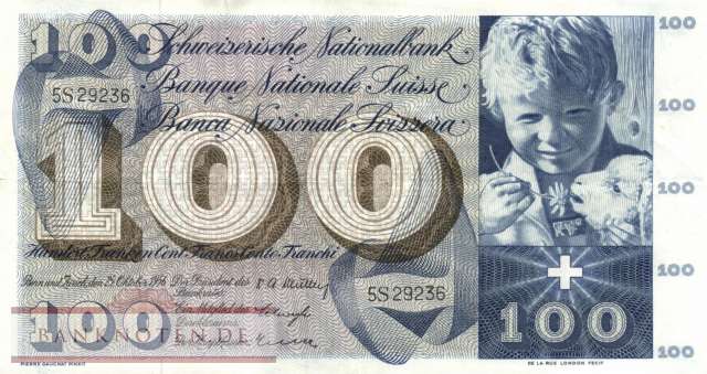 Switzerland - 100  Franken (#049a-U34_VF)