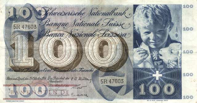Switzerland - 100  Franken (#049a-U37_VF)