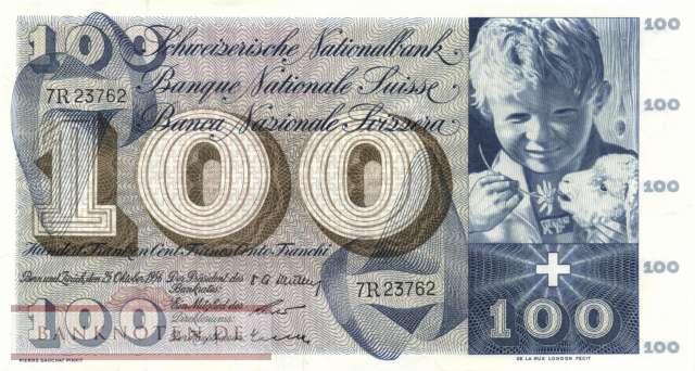 Switzerland - 100  Franken (#049a-U37_XF)