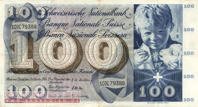 Switzerland - 100  Franken (#049a-U38_F)