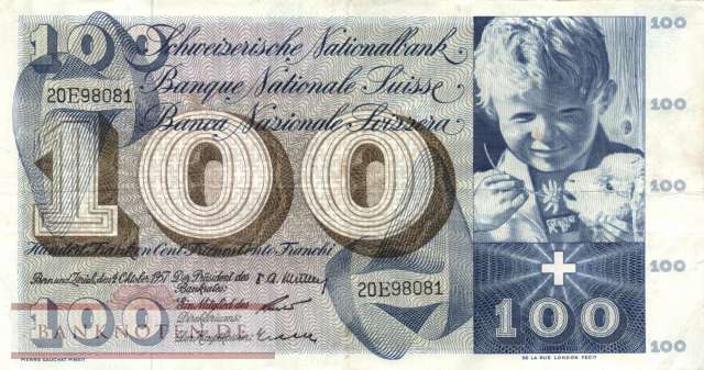 Switzerland - 100  Franken (#049b-U37_VF)