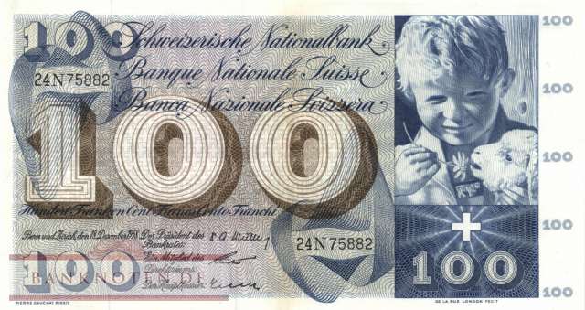 Switzerland - 100  Franken (#049c-U37_VF)