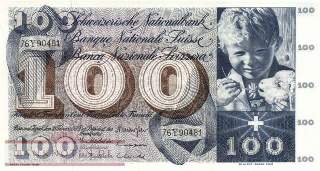 Switzerland - 100  Franken (#049m-U42_UNC)