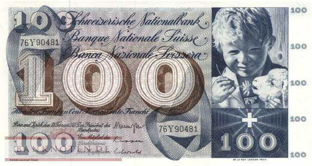 Schweiz - 100  Franken (#049m-U42_UNC)