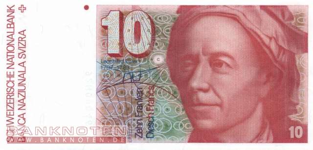Schweiz - 10  Franken (#053j-U64_UNC)
