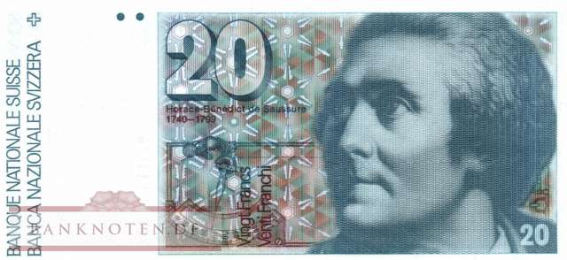Switzerland - 20  Franken (#055g-U59_UNC)