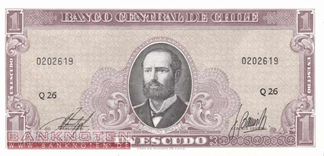Chile - 1  Escudo (#136-U1_UNC)