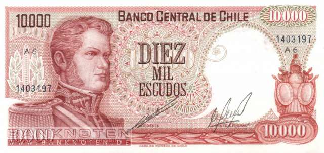 Chile - 10.000  Escudos (#148_UNC)