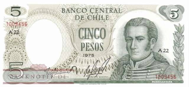 Chile - 5  Pesos (#149a_UNC)