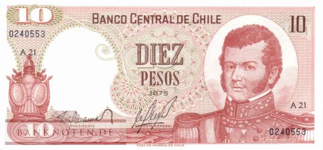 Chile - 10  Pesos (#150a_UNC)