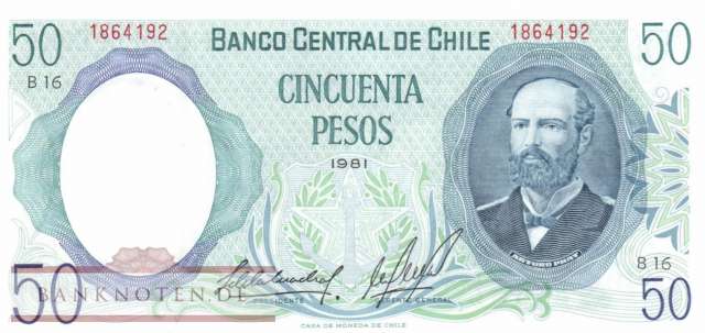 Chile - 50  Pesos (#151b-81-U2_UNC)