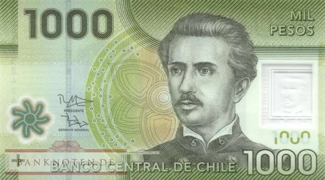 Chile - 1.000  Pesos (#161f_UNC)