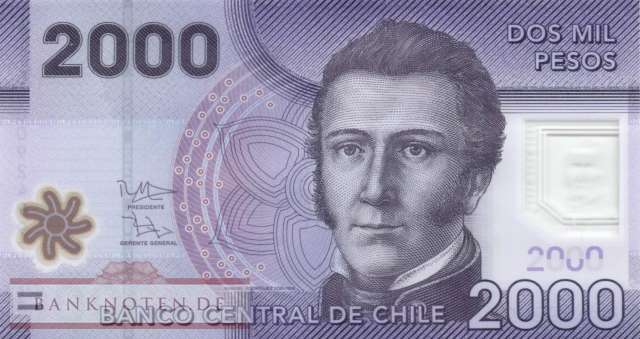 Chile - 2.000  Pesos (#162c_UNC)