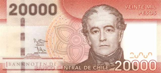 Chile - 20.000  Pesos (#165eF_UNC)