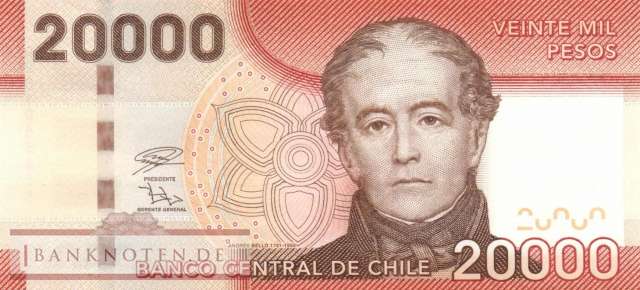 Chile - 20.000  Pesos (#165k_UNC)