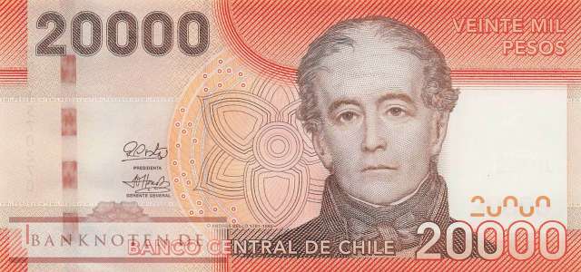 Chile - 20.000  Pesos (#165n_UNC)