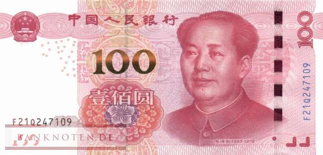 China - 100  Yüan (#909-3_UNC)
