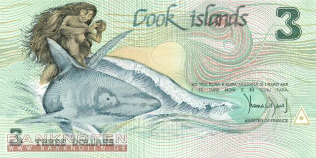 Cook Islands - 3  Dollars (#003a_UNC)