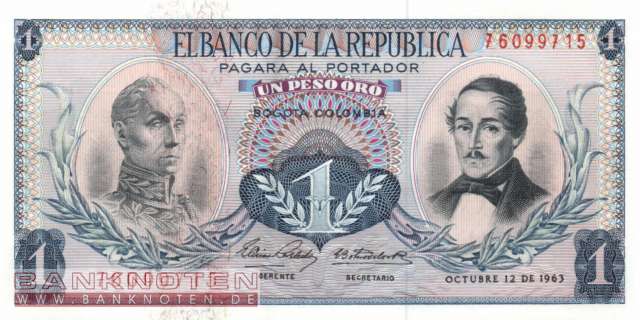Kolumbien - 1  Peso Oro (#404b-6310_UNC)