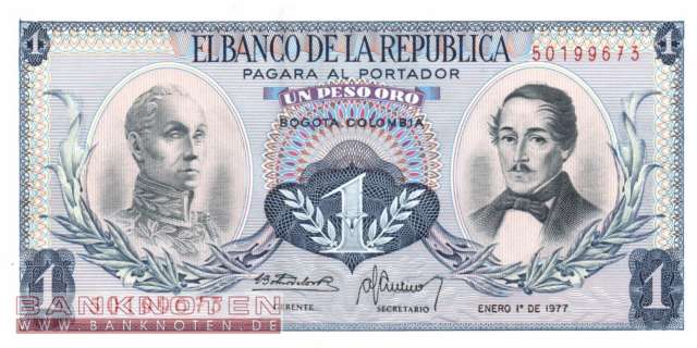 Colombia - 1  Peso Oro (#404f_UNC)