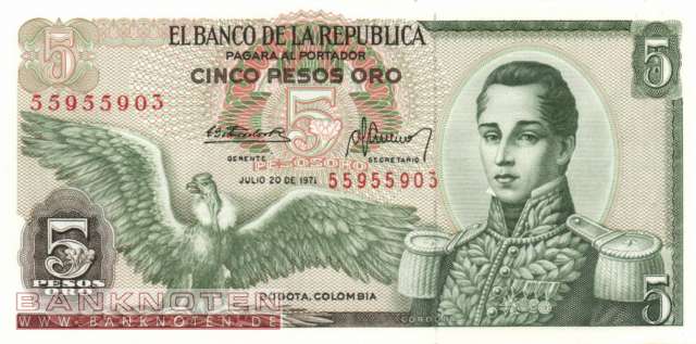 Colombia - 5  Pesos Oro (#406c-71_UNC)