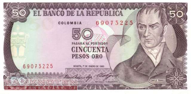 Colombia - 50  Pesos Oro (#425a-85_UNC)