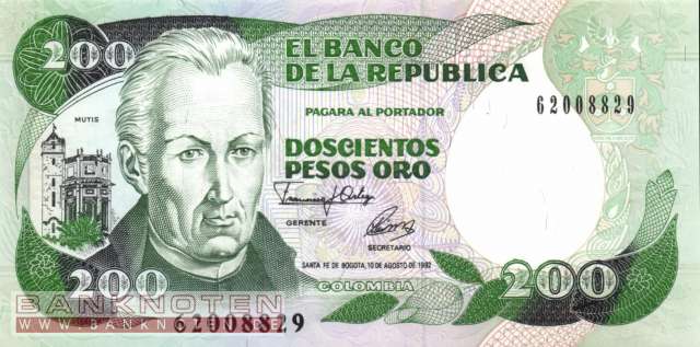 Colombia - 200  Pesos Oro (#429_A_UNC)