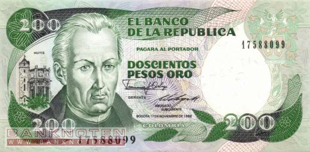 Colombia - 200  Pesos Oro (#429d-8811_UNC)