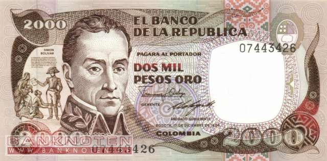 Colombia - 2.000  Pesos Oro (#430d_UNC)